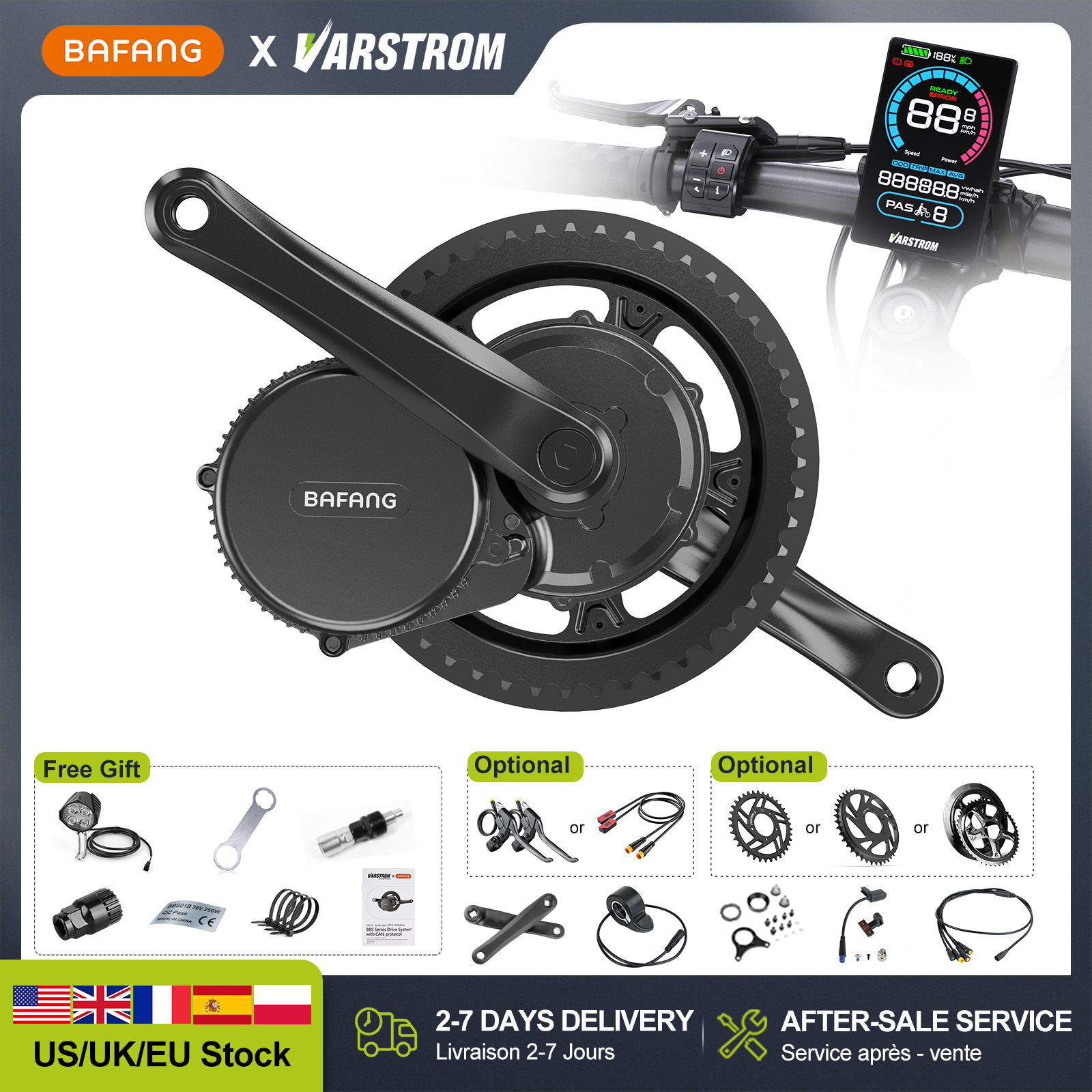 [Stock en EE. UU.] Motor de tr - Bafang Bbs02B 48V 750W Mid Drive Kit reseña y precio