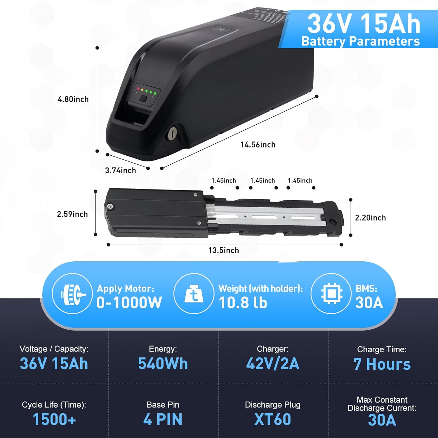 Batería de bicicleta eléctrica - Ebike Battery 48V 20Ah Hailong reseña y precio